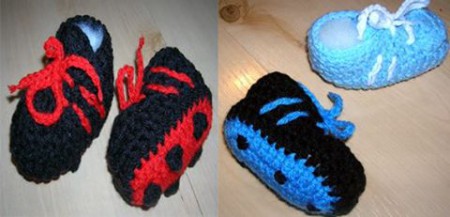 Scarpini per neonati, si possono realizzare per qualunque squadra...